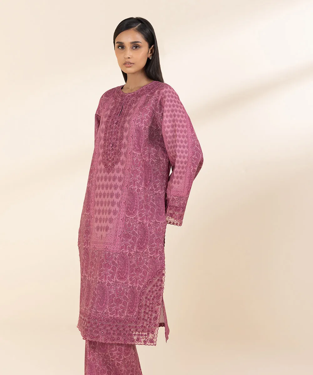 2 Piece - Embroidered Karandi Suit