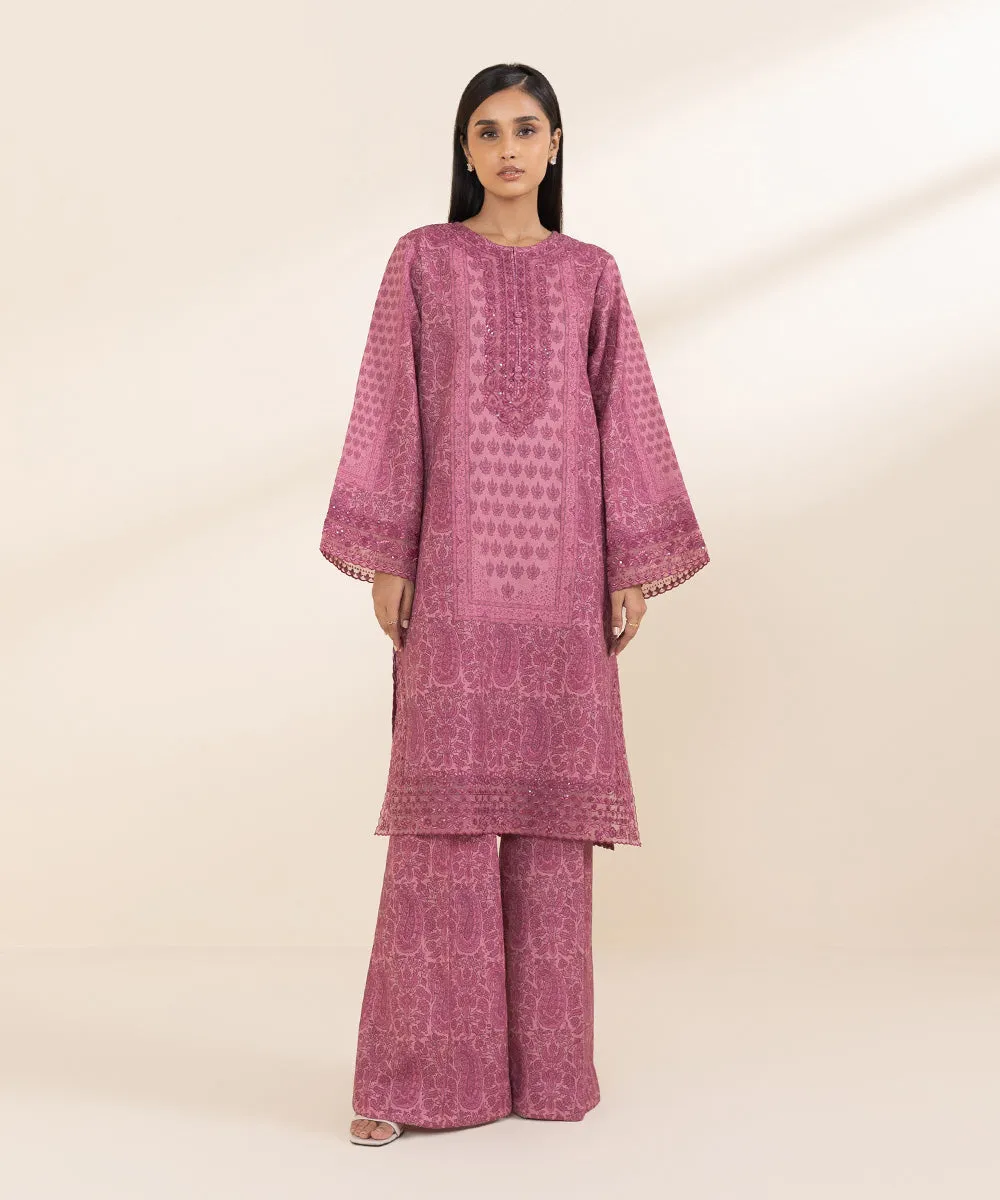 2 Piece - Embroidered Karandi Suit