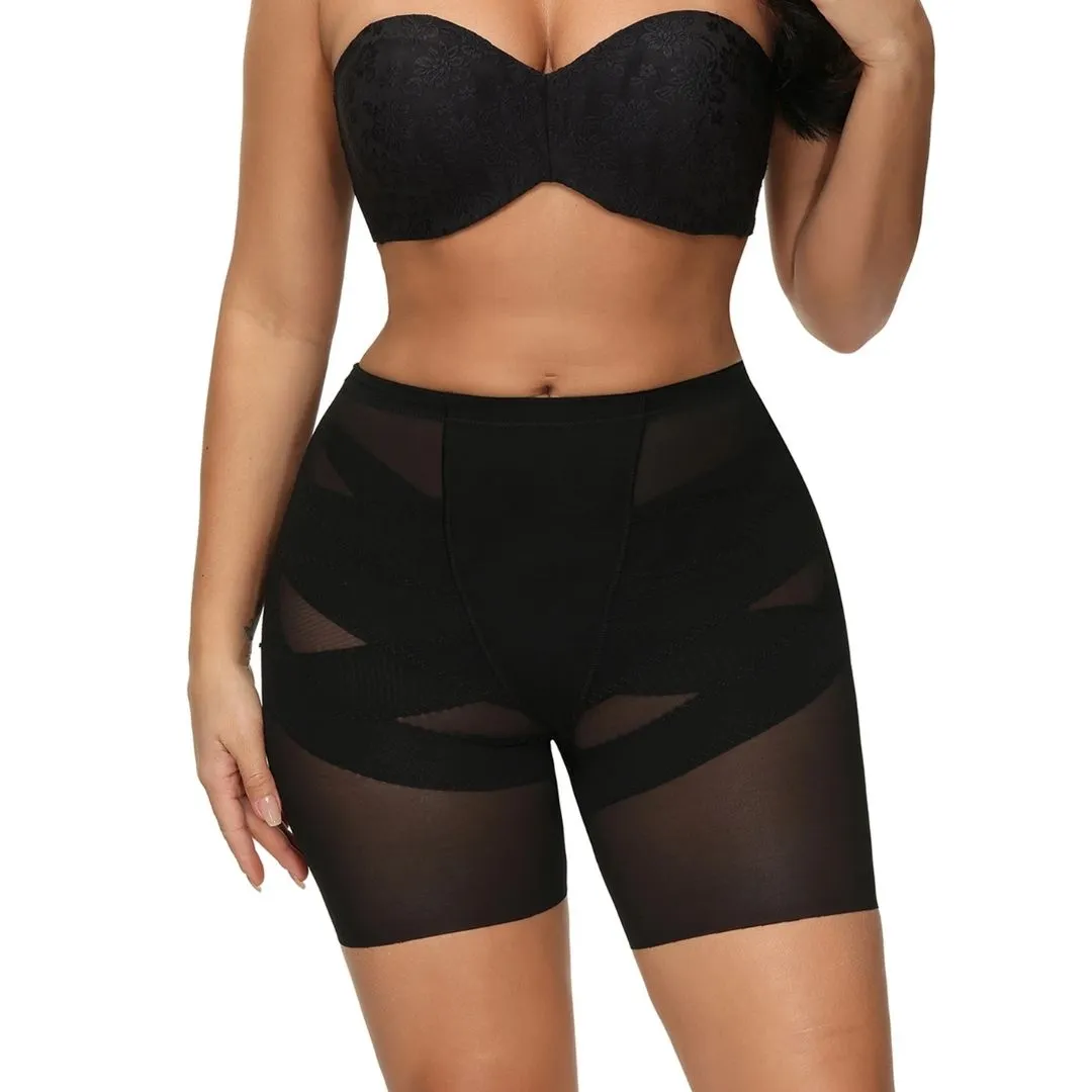 Black Mesh Shapewear Shorts