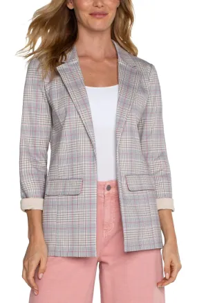 Boyfriend Blazer  - Fuchsia Kiss Plaid