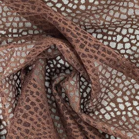 Brown | Alligator Lace Power Mesh Eco Friendly-Recycled - SKU 7151B #S161