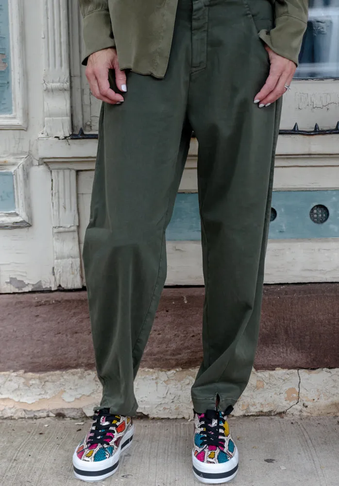 Comfort Fit Trousers - Green