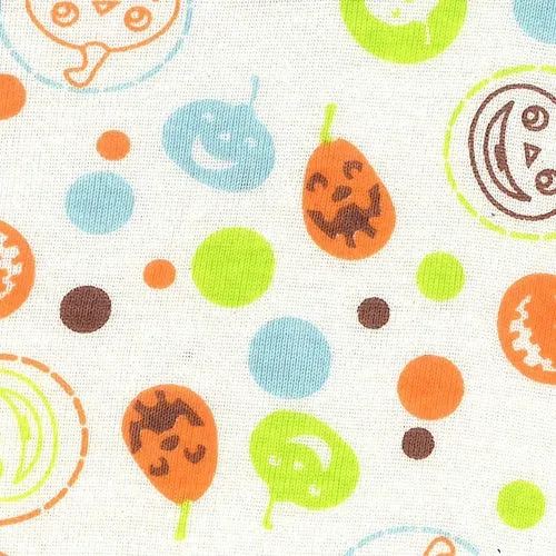 Cream Pumpkins | Cotton Halloween Print Rib Knit - SKU 4400A #S146