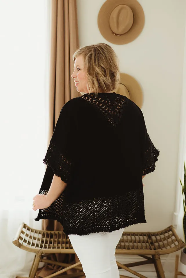 Crochet Tassel Hem Cardi