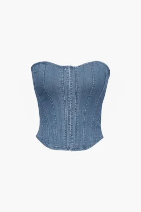 Denim Corset Top