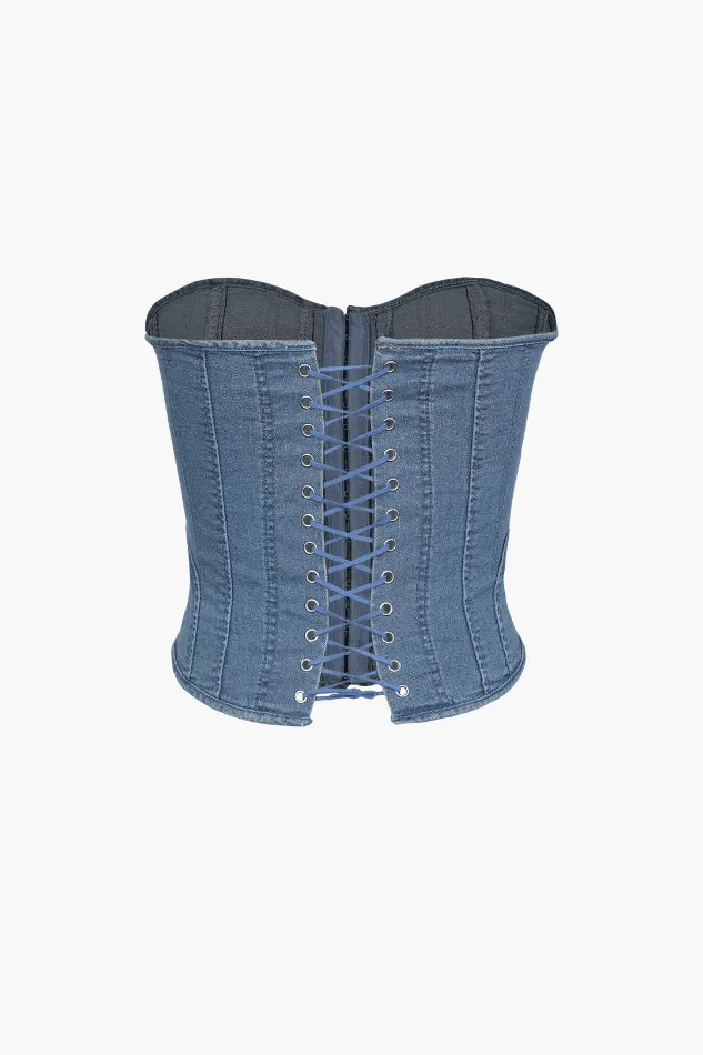 Denim Corset Top