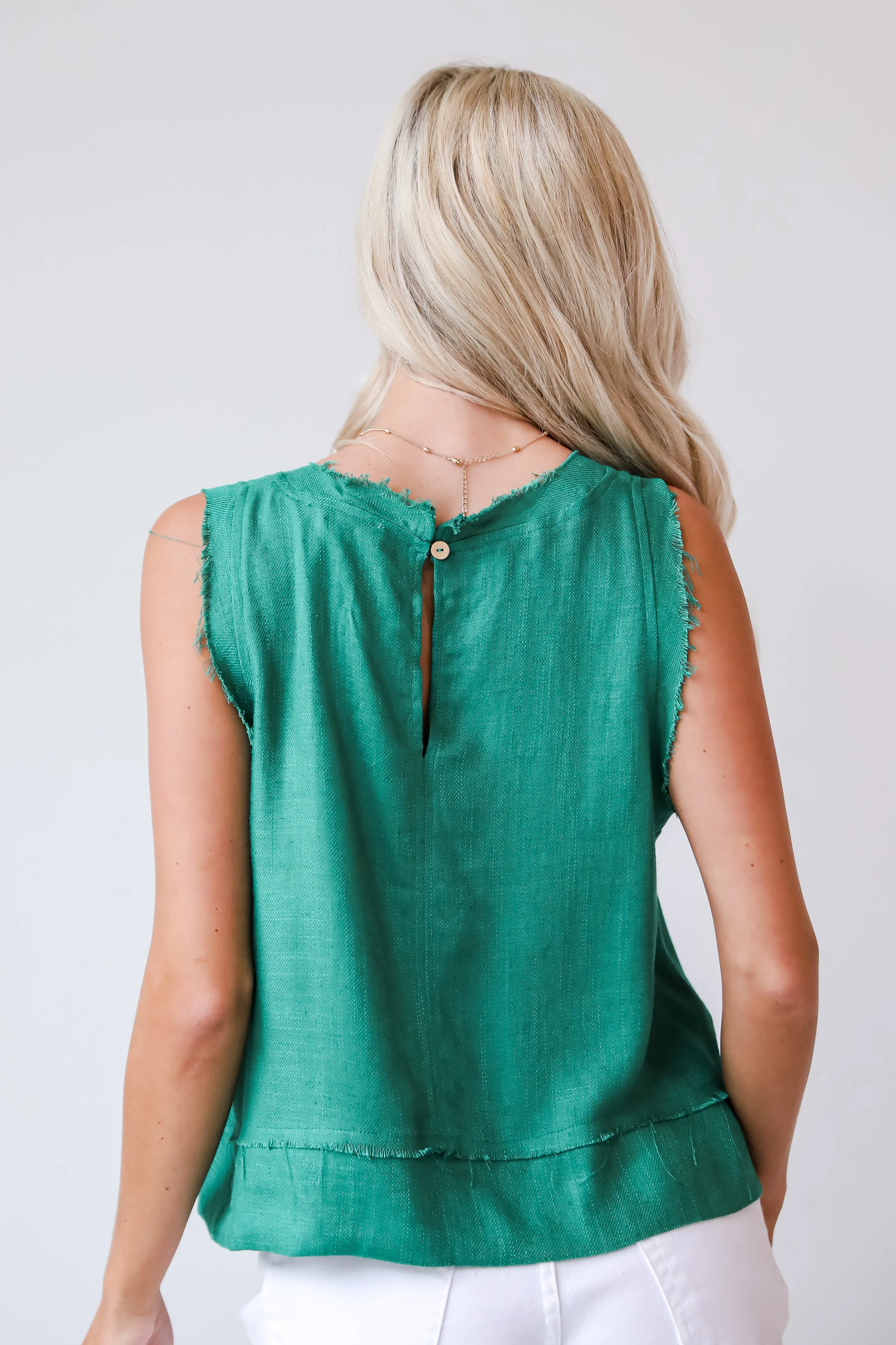 Dreamy Decision Linen Tank - DU DEAL