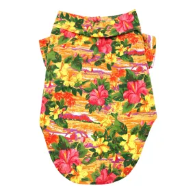 Hawaiian Camp Shirt | Sunset Hibiscus