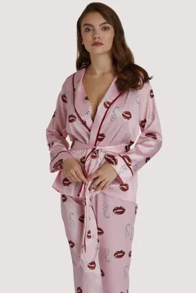 Lip Printed PJ Set