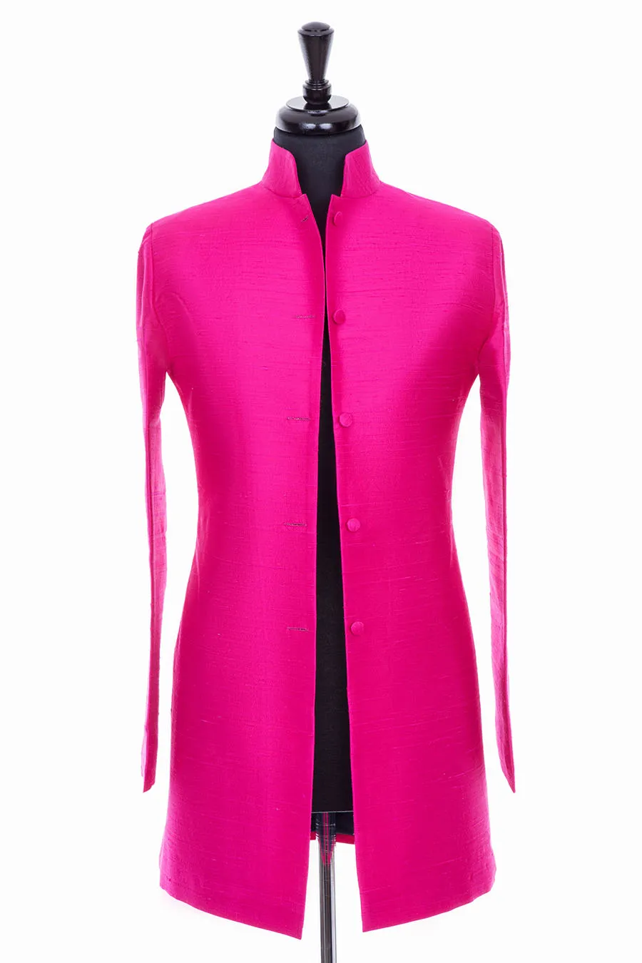 Long Nehru Jacket in Hot Pink