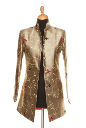 Long Nehru Jacket in Jaipur Gold