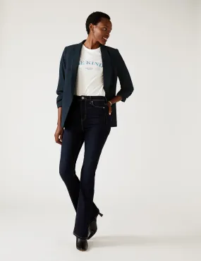 Marks & Spencer Relaxed Jacket with Gathered Sleeves, Navy