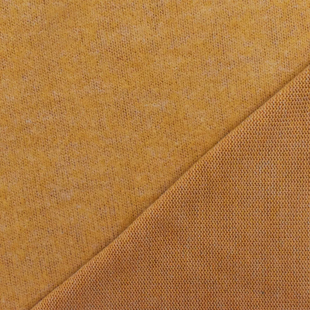 Mustard Yellow Solid Stretch Brushed Jersey Knit Fabric