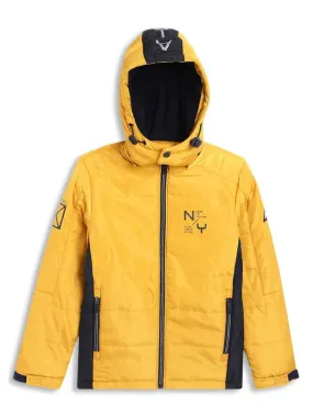 Octave Boys Yellow Longline Hooded Puffer Jacket