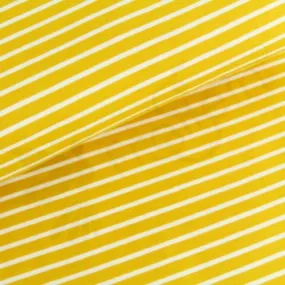 Organic Cotton Jersey - Stripes - Mustard Yellow