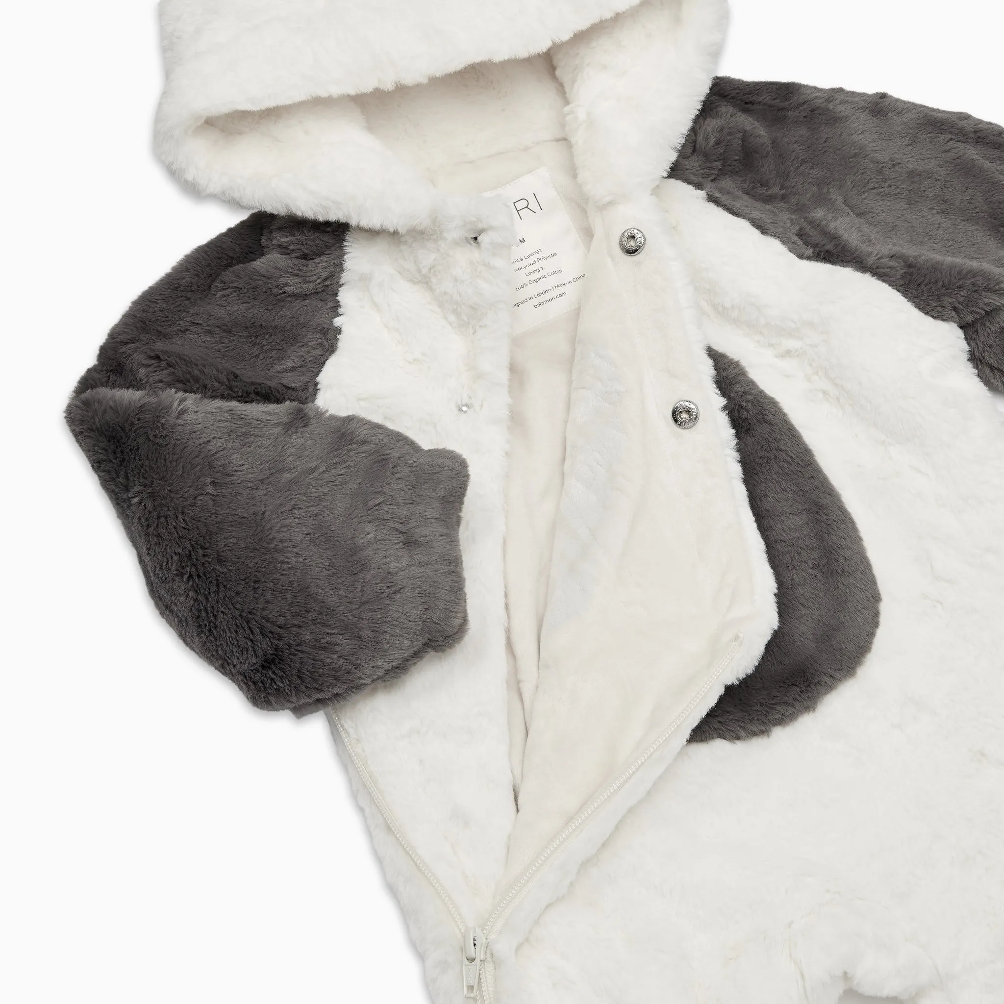 Panda Faux Fur Pramsuit