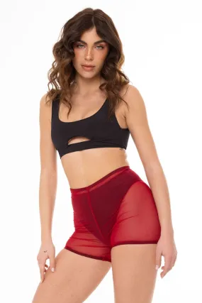 Paradise Chick Medusa Shorts - Cherry Mesh