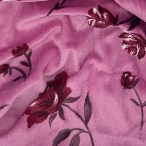 Pink Rose-fields | Print Velour - SKU 3205B #S123