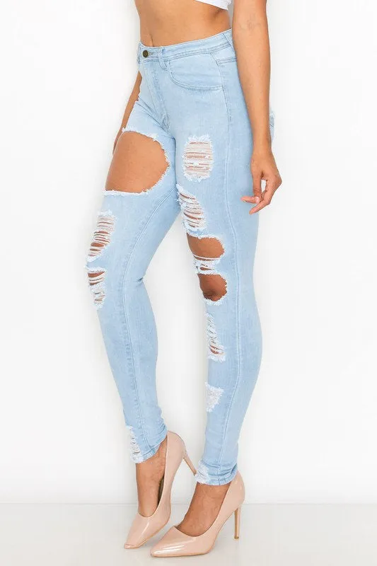 "Killin' Em" Distressed Ripped Jeans