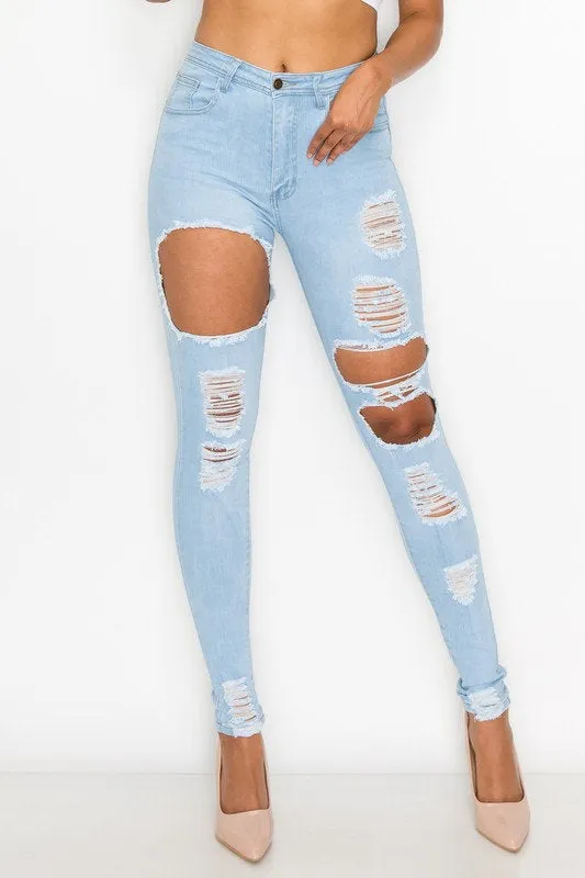 "Killin' Em" Distressed Ripped Jeans