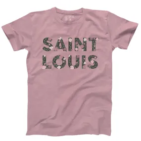 Saint Louis Floral Unisex Short Sleeve T-Shirt - Pink