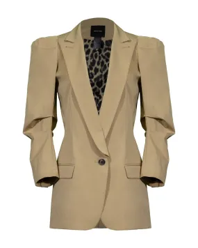 Scrunch Sleeve Longline Blazer