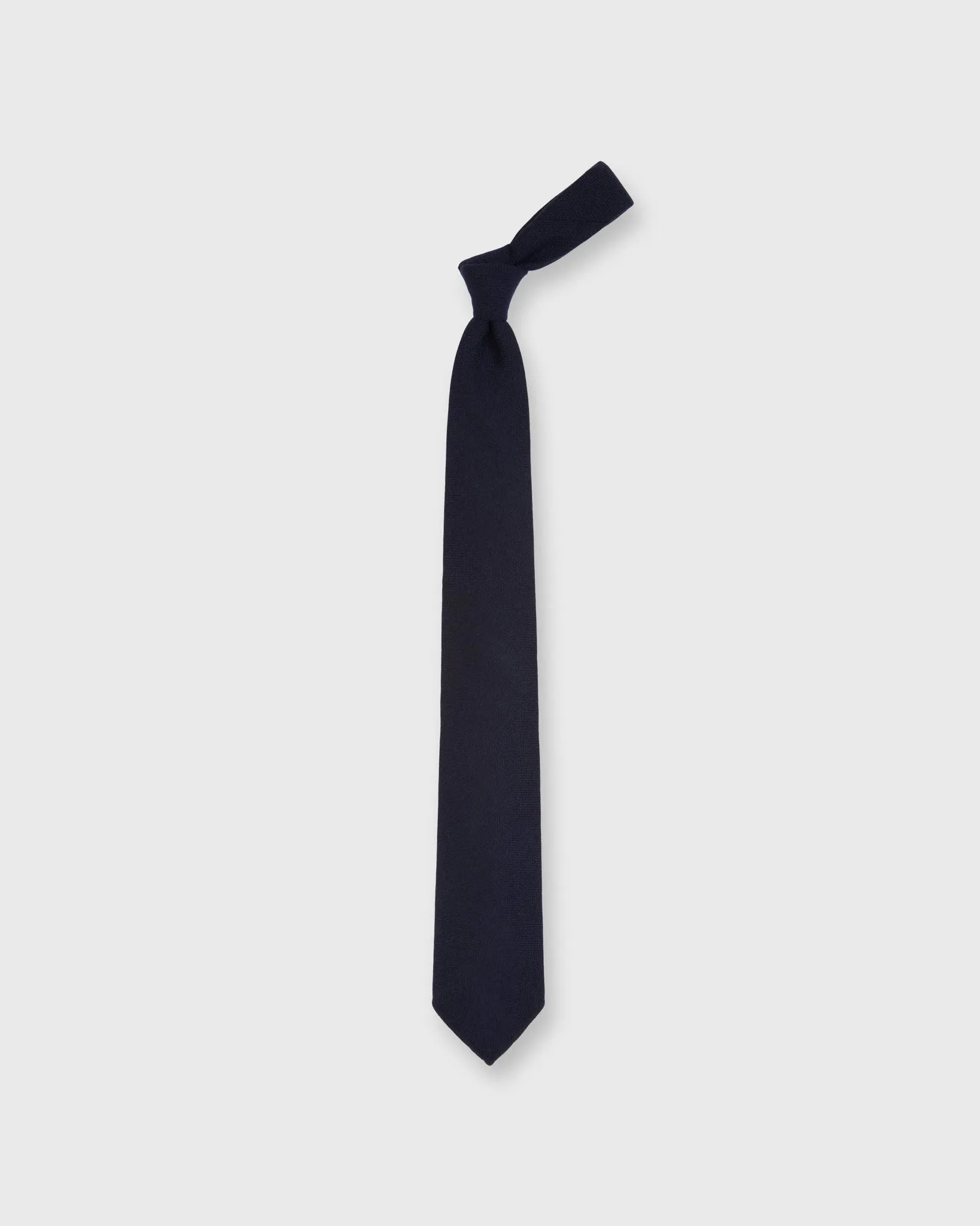 Wool Twill Tie in Navy