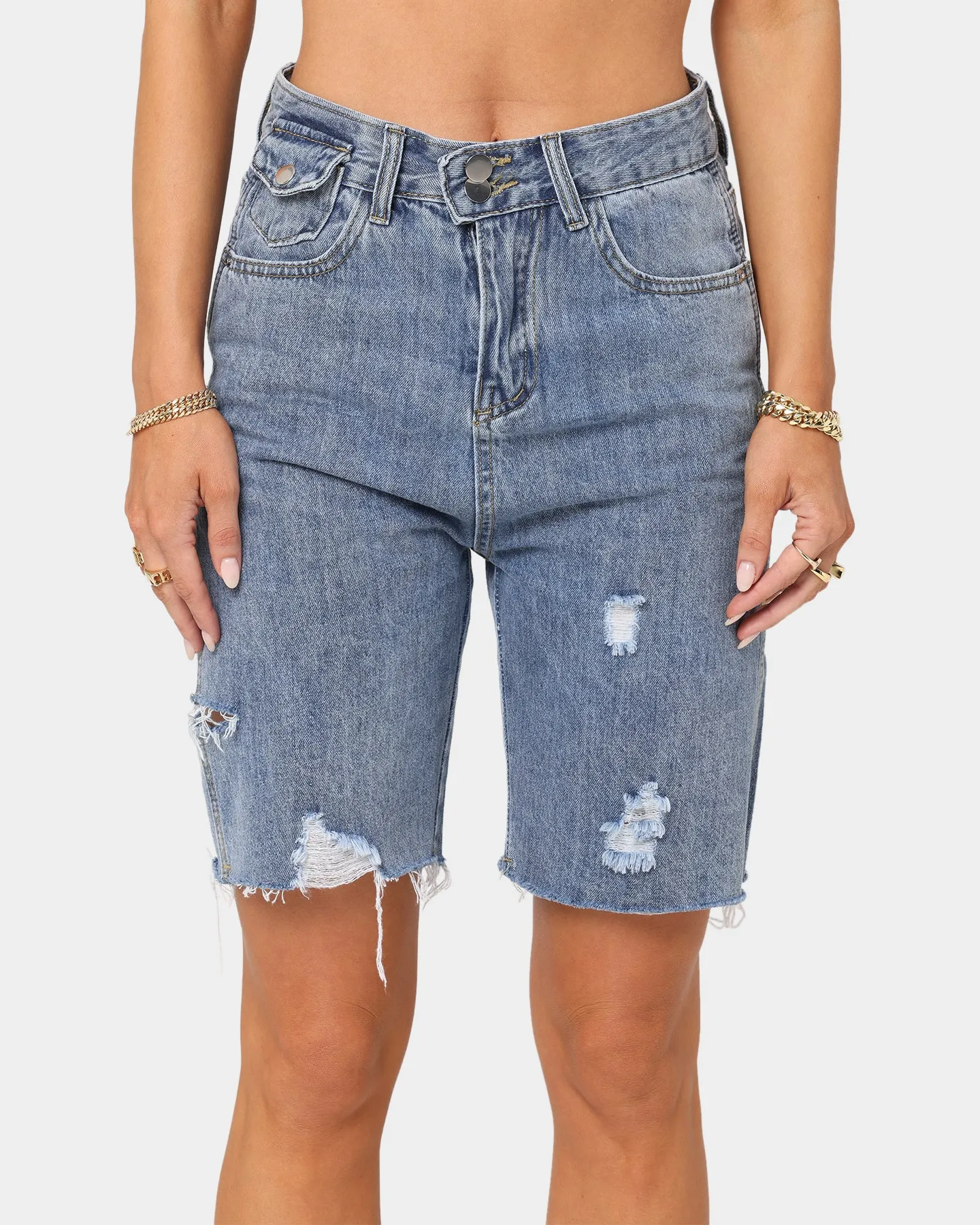 XXIII Women's Dallas Denim Shorts Blue Denim